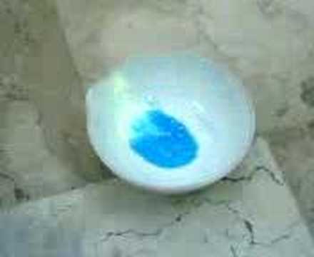 Burning Copper Sulfate (CuSo4)
