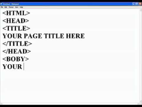 how to create html page