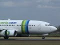 Landing Transavia Airlines Boeing 737-7 schiphol polderbaan