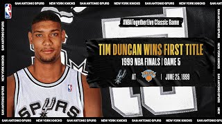 Tim Duncan leads Spurs to first championship in Game 5 of the 1999 #NBAFinals | #NBATogetherLive by NBA