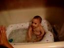 hallie splashes in the bath (now with sound---I HOPE!)
