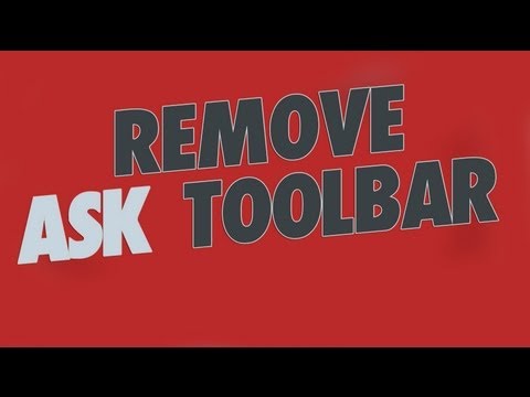 how to remove the ask toolbar