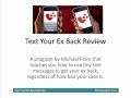 Text Your Ex Back - Michael Fiore's Ex Back Program