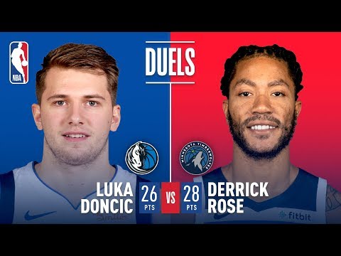 Video: Luka Doncic & Derrick Rose Battle in Dallas