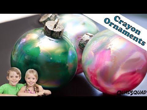 Melted Crayon Christmas Ornaments - DIY - Craft Time with Ashley