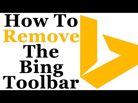 how to remove bing toolbar windows xp