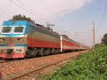 SS7D 0029 accellerates out of Luoyang with long distance passenger train K125 towards Xi'an. These Datong-built Bo'Bo'Bo' locomotives are only used on the line from Zhengzhou to Xi'an and Baoji, along with the 6K and SS6 locomotives, which are also exclusive for this line. (08/09/2006, Luoyang, Henan Province, China)
