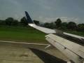 Continental Airlines landing in San Pedro Sula