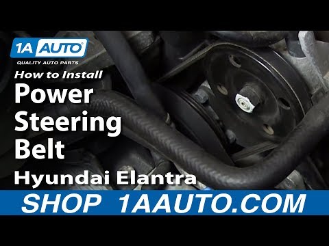 How To Install Replace Power Steering Belt 2001-06 Hyundai Elantra