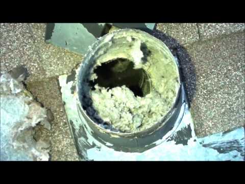 how to unclog roof dryer vent