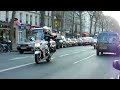 Two Motorcycles Escort an Ambulance, motos  siren