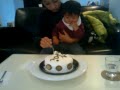 11/05 Komorizo, eating his birthday cake at TEMO