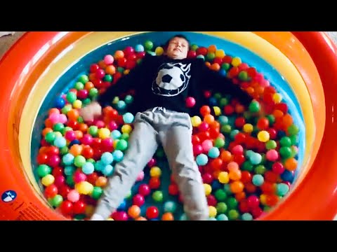 600 Balls in our indoor pool Ball Pit.