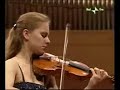 the very young german violinist julia fischer plays mozart's violin concerto in d major kv 218. conductor jeffrey tate, orchestra sinfonica nazionale della rai, turin. second part of the first movement