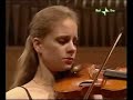 the very young german violinist julia fischer plays mozart's violin concerto in d major kv 218. conductor jeffrey tate, orchestra sinfonica nazionale della rai, turin. second part of the first movement