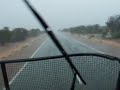 Driving through a thunderstorm near Leonora