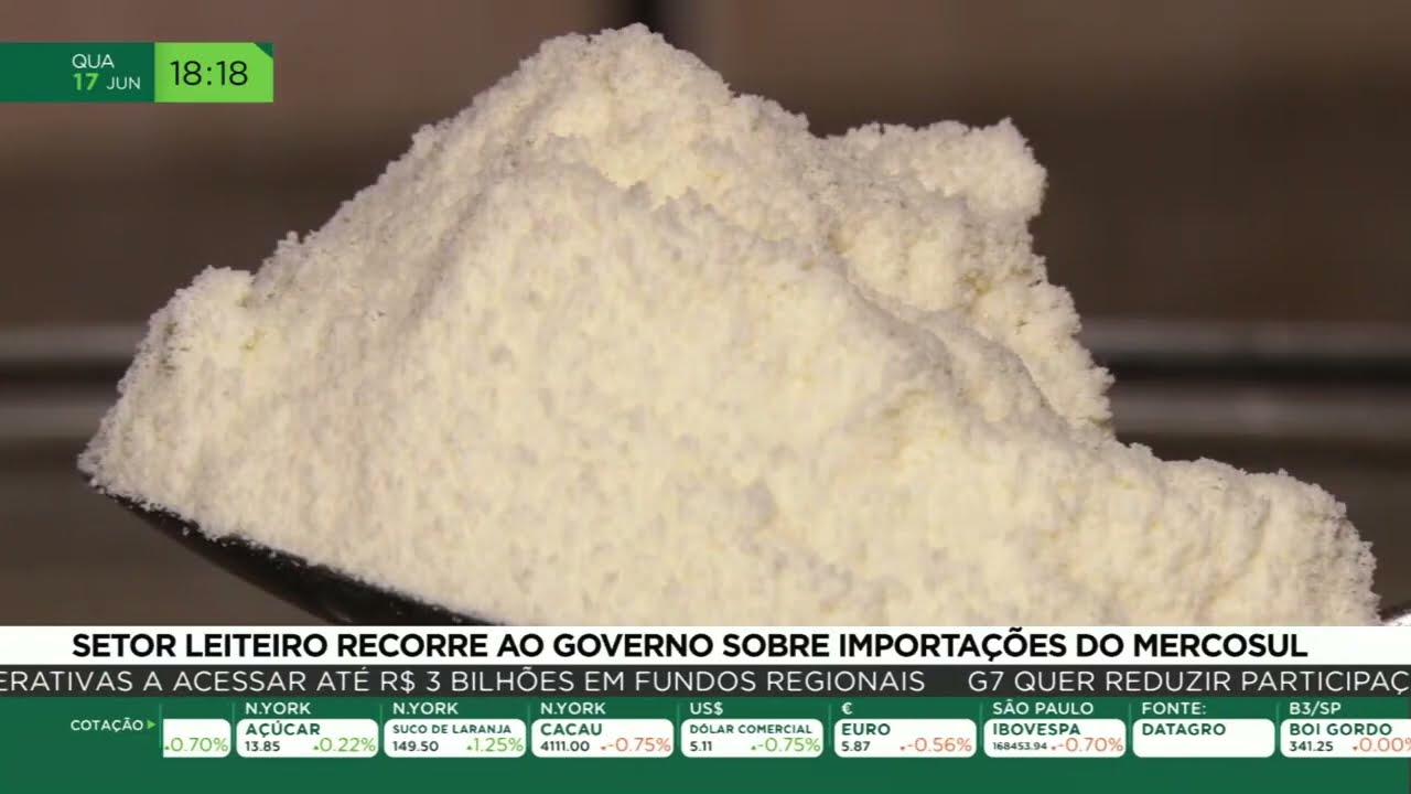 Setor leiteiro recorre ao Governo sobre importações do Mercosul