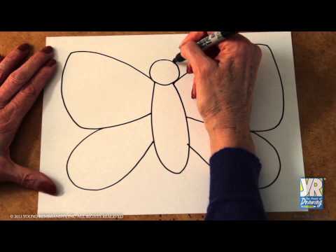 Teaching Kids to Draw: How to Draw a Butterfly
