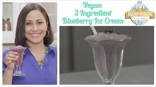 Vegan 3 Ingredient Blueberry Ice Cream