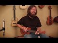 theukulelesite.com Mike Love is a singer songwriter from Hawaii. He is playing a KoAloha D6 or D-VI. It is the size of a tenor ukulele but made with 6 strings and tuned like a guitar but a 4th higher (like a capo on the 5th fret). The tuning on this KoAloha is ADGCEA. The D6 has been out for quite a few years and at the time of it's inception was a groundbreaking idea from the ever creative KoAloha company. Us at Hawaii Music Supply love KoAloha's and the beatiful tone they project. Visit our website to learn about and see more videos on KoAloha and many others. Aloha!