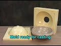casting concrete sink and counter top using smooth-on vytaflex rubber molds.
