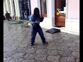 Poor old bastad... he's gone crazy after long years living on the streets