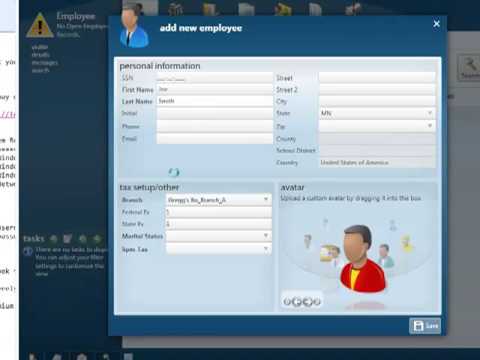 Fonts employment, human resources and customer relationship management software