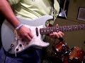 Rafael Peralta's house! Some JMP1 Marshall with some Lexicon delay. Fender Strat with Seymour Duncan Humbucker and to noisless