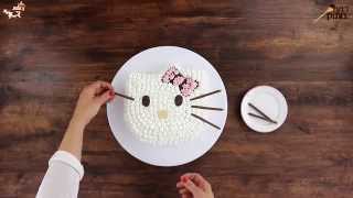 How to Make a Hello Kitty birthday cake