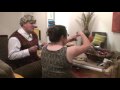 Deanne Fitzpatrick Teaching Grandma to Hook Rug Hooking - Funny