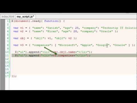 how to define array in jquery