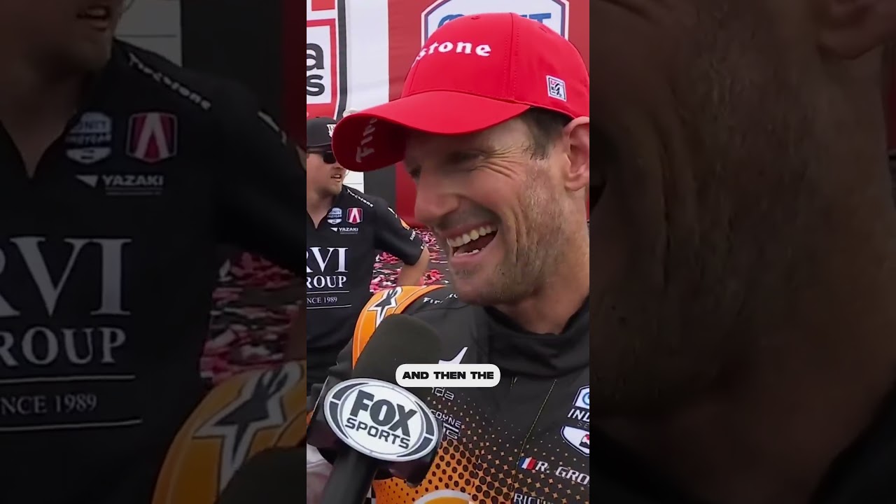 Romain Grosjean could taste the victory 🤏 #indycar #romaingrosjean #racing