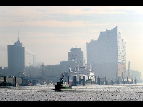 So schn war der Winter im Hamburger Hafen