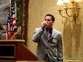 Wassim Baydoun (AKA Screech) is singing the national anthem at the LIBC dinner at Bint Jebail Hall located in Dearborn, MI. The heart of the Arab Community! He did an AWESOME job! We love you screech!