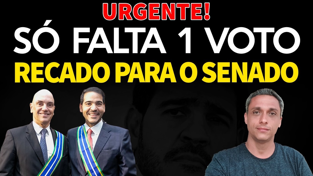 URGENTE! Falta 1 VOTO pro senado colocar mais uma MORAES no STF. Ainda dá pra impedir