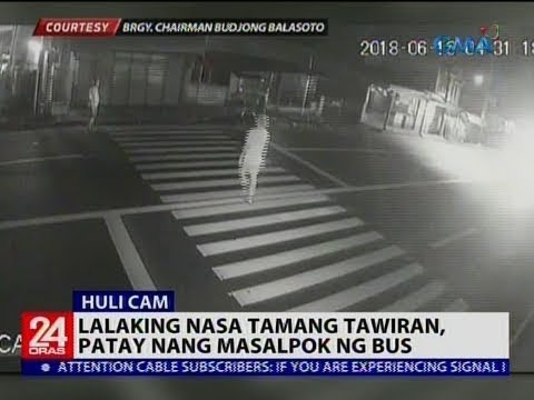 24 Oras: Lalaking nasa tamang tawiran, patay nang masalpok ng bus_A h�ten felt�lt�tt legjobb �rhaj� vide�k