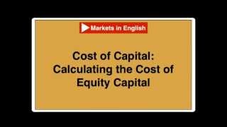 The Cost of Equity Capital