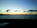 Sonnenuntergang an der Rügenbrücke