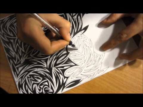 how to draw tribal print