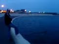 Dane loses his shoe in the yought pond Dane loses his shoe in the yought pond