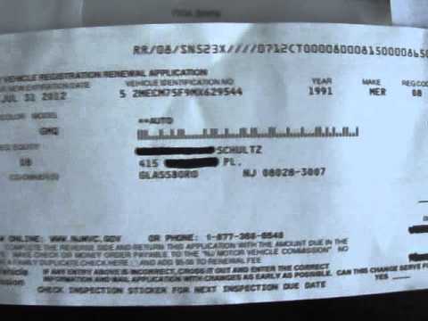 how to check vehicle registration status nj