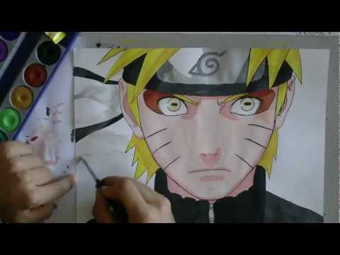 how to draw naruto sage mode