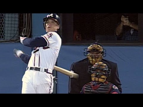 Video: 1995 WS Gm2: Chipper collects his first hit in the World Series