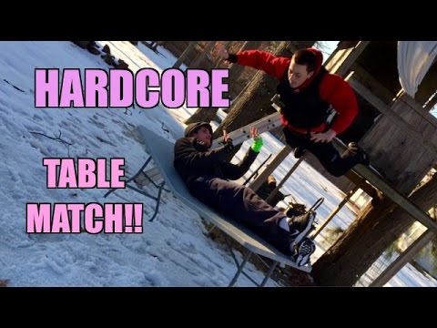 EXTREME TABLE MATCH! Brutal Backyard Wrestling Brawl, Grim Gets Slapped!