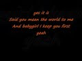 yea youtube aint have it so i wanted 2 put it up hope yah enjoy comment nd rate plzzz Nothing is promised to me and you So why will we let this thing go Baby I promise that I'll stay true Don't let nobody say it ain't so And baby I promise that i'll never leave And everything will be alright, II promise these things to you Girl just believe I promise Should've known the things you said been right Forever is such a very long time We never even had a fight Don't let no one change your mind ...