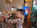 christmas morning opening gifts