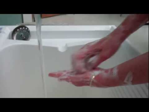 how to properly wash your hands cna