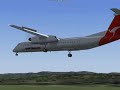 Flight simulator qantas landing dash 8