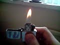 Light a zippo in high speed Light a zippo in high speed