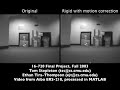 Software camera stabilization on a legged robot 1